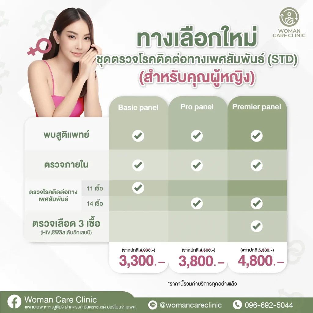 ตรวจโรคติดต่อทางเพศสัมพันธุ์ผู้หญิง